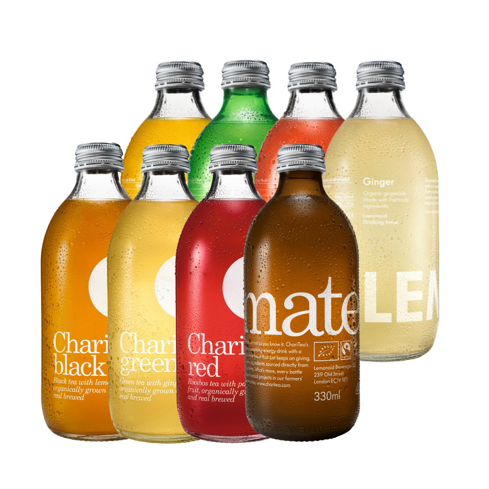Mix of ChariTea and LemonAid drinks 8-pack