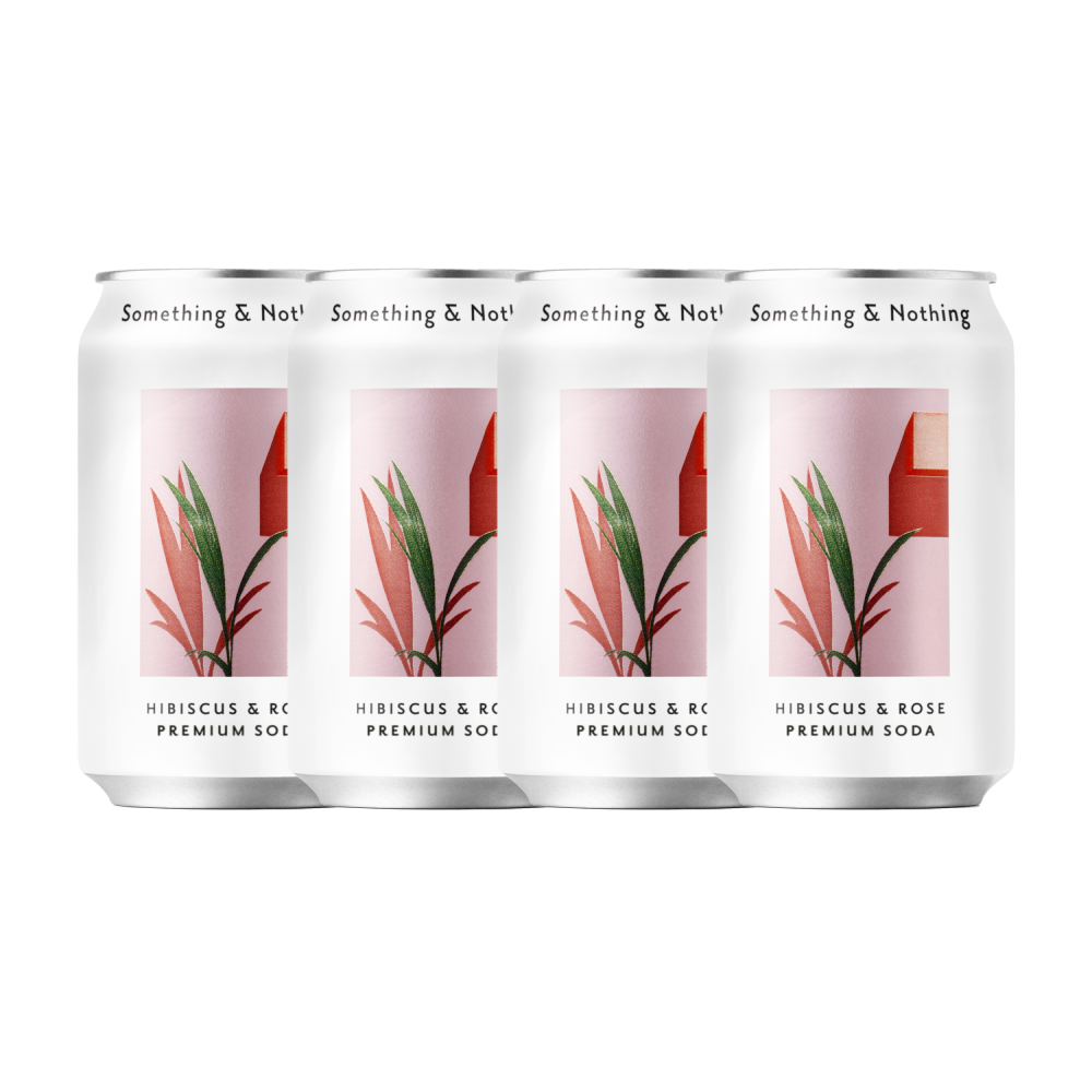 Something & Nothing - Hibiscus & Rose Premium Soda 12-pack