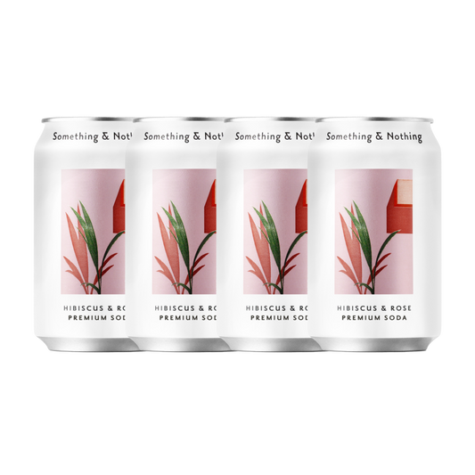 Something & Nothing - Hibiscus & Rose Premium Soda 12-pack